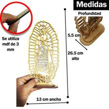 Recuerdos  Corte Láser 27 Cm Alto 10 Pieza Virgen de Guadalupe