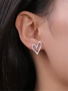 1 Paar Edelstahl-ohrstecker In Tier-, Schneeflocken-, Stern-, Mond- Und Herzform Für Damen, Niedlicher Miniatur-ohrschmuck, Geburtstags- Und Weihnachtsgeschenk