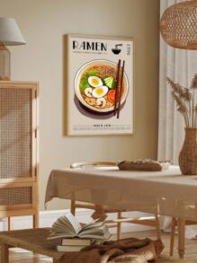 1 pièce Affiche de ramen japonaise, décoration murale pour cuisine, impression sur canevas alimentaire, art alimentaire ramen, décoration de cuisine moderne, sans cadre, art mural sur canevas moderne, affiches pour chambre, accessoires de décoration de chambre, décoration d'intérieur, décoration de chambre esthétique, décoration occidentale, décoration de salon, chambre, bureau