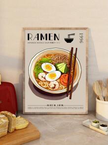 1 pièce Affiche de ramen japonaise, décoration murale pour cuisine, impression sur canevas alimentaire, art alimentaire ramen, décoration de cuisine moderne, sans cadre, art mural sur canevas moderne, affiches pour chambre, accessoires de décoration de chambre, décoration d'intérieur, décoration de chambre esthétique, décoration occidentale, décoration de salon, chambre, bureau