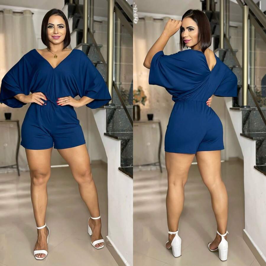 Women Jumpsuits - Navy Blue - View 1