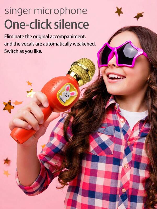 Cartoon Styled Microphone Speaker Wireless Karaoke Machine Children's