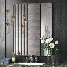 Rectangle Metal Frame Bathroom Mirror Vanity Mirror For Wall, High-Definition Glass, Rust-Resistant, Corrosion-Resistant - màu đen - Xem 3