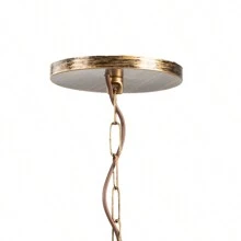 Luminária Lustre Pendente Colonial de Parede Vidro Transparente 14C - Ouro Velho - Visão 4