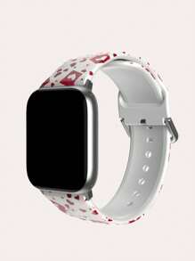 1入粉紅心形禮物印花白色tpu手錶帶,適用於38/40/41/42/44/45/49mm蘋果手錶 Ultra/se/8/7/6/5/4/3/2/1 - 彩色 - 查看 7