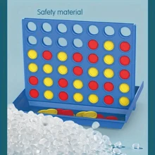 Classic Four In A Row Game Board, 5.2 Inches Portable Foldable Plastic Four In A Row Puzzle, Family Entertainment Game, Holiday Gift, New Year Gift, New Year Game, Valentine's Day Gift, Valentine's Day Game,Adult Party Games Suitable For Halloween/Christmas/Thanksgiving - Multicolor - View 6