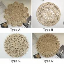 1 件米色圓形編織餐墊,大號波西米亞編織柳條充電板,小號天然編織藤條桌墊,空心玉米殼餐墊,天然纖維復古地毯墊,波西米亞編織餐墊/桌旗,手工耐熱防滑編織餐墊,鄉村風格春季餐墊,風信子編織柳條餐墊,吸管餐墊,天然餐墊,30 厘米至38 厘米,適合派對、假期、感恩節、聖誕節、廚房桌墊、晚餐、婚禮裝飾、農舍餐桌裝飾、廚房桌子、桌面、地毯和餐墊, 伴侶 - 米色-直徑30cm - 查看 6