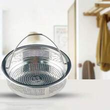 1pc, Kitchen Sink Strainer, Sink Strainer Basket With Handle, 2.95" Diameter, Waste Food Catcher - Silver - View 1