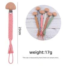1 Pièce Nouveau Style Enfants Anti-chute Bois Arc-en-ciel Clip Pour Artisanat, Innovant Dessin Animé Conception Diy Fait Main Tissé Corde Bijoux