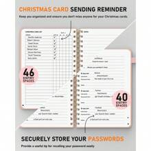 Spiral Address Book With Alphabetical Tabs, Leather Password Book, Address Organizer Telephone Notebook Journal Keep Contact Safe Hardcover Large Print For Seniors Home Office 5.8″*8.2″ - 玫瑰金色 - 查看 5