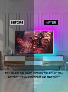 Luces de barra led rgb 5050 5v 5m - 10m 16 millones de colores luces de barra led rgb música cambio de color simultáneo casa de fiestas - 24 teclas (app) - Ver 7