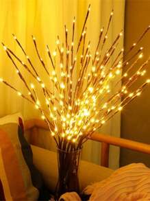 1入組led模擬樹枝花燈串創意星空夜燈北歐風格房間裝飾 - 黃色 - 查看 4