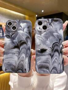 A Niche Fashionable And Simple Fine-Pore Marble Pattern Soft Mobile Phone Case Compatible With IPhone. Each Mobile Phone Case Has A Different Texture And Is Unique. - Multicolor - View 6