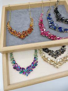 1 Peça Colar De Casamento De Cocktail De Babador De Cauda De Festa Fashionova Feminino, Elegante, Decorado Com Strass