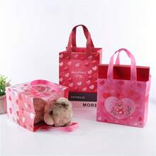 6入組情人節禮物袋,可重複使用帶手柄無紡布禮物袋,適用於聚會禮品,婚禮禮物袋,禮品包裝袋,7.9x7.9x5.9英寸,適用於商店/商用用途 - 6pcs-A - 查看 7