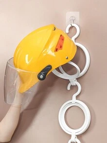 1/2/3個組合衣帽鉤 家用衣櫃帽收納架多功能門背簡約衣帽鉤 - 白色 - 查看 8