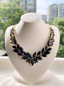 1 Peça Colar De Casamento De Cocktail De Babador De Cauda De Festa Fashionova Feminino, Elegante, Decorado Com Strass