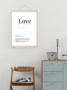 CHENCAI DIY無框畫，30x40cm啟發性文本禮品，帆布壁畫，適用於家居裝飾、教室裝飾、校輔辦公室、兒童房 - love-3040 附框 - 查看 8