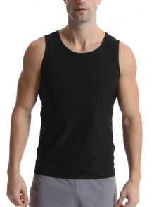 运动户外 1 件男士运动汗水背心、桑拿背心、健身训练背心、紧身吸湿排汗背心塑身衣腰部训练器束身衣