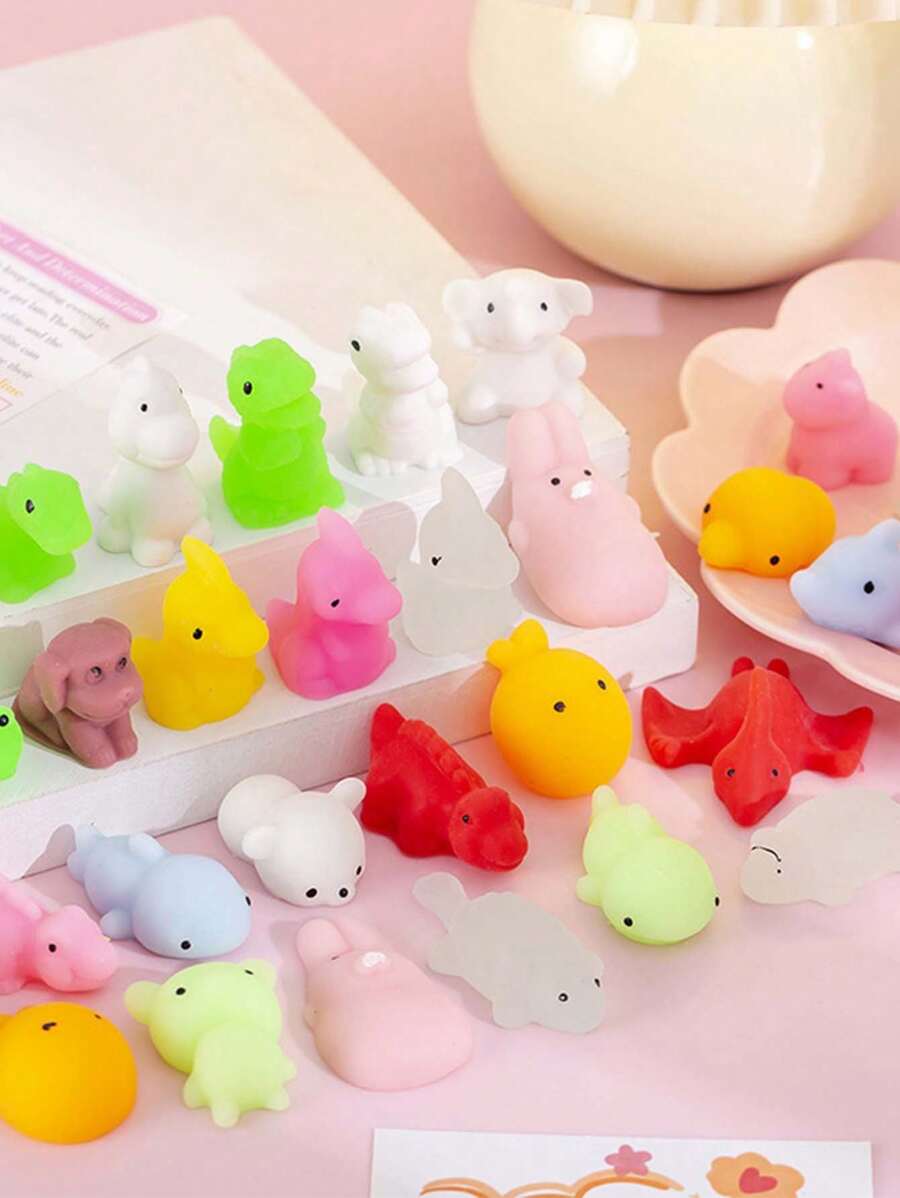 5-20入組mochi Squishies卡哇伊動物擠壓玩具,消除壓力擠壓玩具,生日聚會禮物 - 隨機款式 - 查看 1