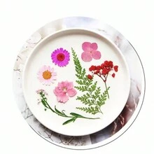 21入組/包鄉村風格乾燥花材,用於製作珠寶、蠟燭、書籤及植物標本diy裝飾材料,浪漫女友禮物,家居求婚 - 田園桃色 - 查看 3