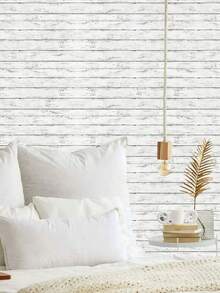 1m/3m仿白色木紋自粘壁紙,防水防潮牆貼,適用於室內背景桌面櫥櫃裝飾貼紙 - 彩色 - 查看 6