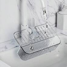 1入組廚房收納盒,水槽排水架,水龍頭海棉布架 - 白色 - 查看 7