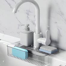 1入組廚房收納盒,水槽排水架,水龍頭海棉布架 - 白色 - 查看 3