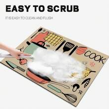 1 件廚房圖案乾燥墊,適合咖啡機、餐具乾燥、餐墊使用 - 彩色 - 查看 9