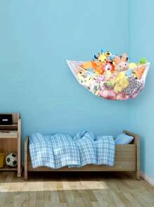 1 Pack Stuffed Animal Hammock,  Playroom  Toy Storage Net Organizer For Plush Toys, Hanging Storage -Resistant Stuff Animals Holder With Hanging Hardware By  Decorations   Autumn Decor Festival Decor Room Decor Home Decor Fall Decor Bedroom Decor - White - View 7