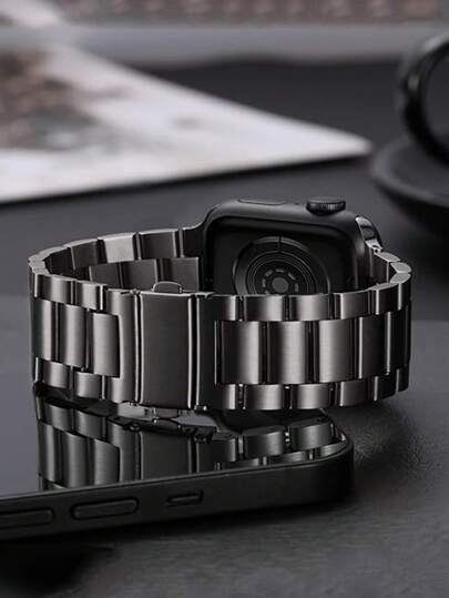 1pc Compatible Apple Horloge Stainless Steel Adjustable Metal Strap Accessories Ultra SE S9 38mm 40mm 41mm 42mm 44mm 45mm 49mm (Watch Not Included), able Men Women, New Hot Selling Global Product 2025 view 4