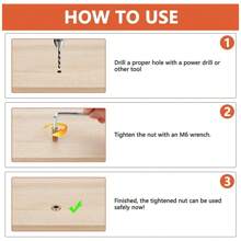 260pcs Metric Threaded Insert Nut Assortment Kit, Zinc Alloy Wood Insert Bolt Fastener Hex Socket Drive Nut, For Wood Furniture