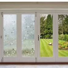 1卷防爆靜電玻璃貼紙,浴室和辦公室隱私霧面染色膜 - 透明色 - 查看 3