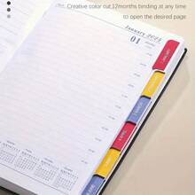 2024年行程本,筆記本,日記本,自律簽到計畫本(深灰色) - 深灰色 - 查看 4