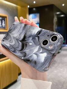 A Niche Fashionable And Simple Fine-Pore Marble Pattern Soft Mobile Phone Case Compatible With IPhone. Each Mobile Phone Case Has A Different Texture And Is Unique. - Multicolor - View 10