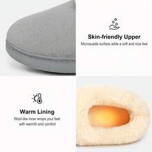 Women's Bootie Slippers Ladies House Shoes With Bedroom Memory Foam And Indoor Outdoor Rubber Sole - Xám - Xem 4