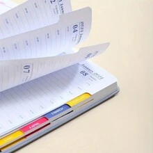 2024年行程本,筆記本,日記本,自律簽到計畫本(深灰色) - 深灰色 - 查看 5