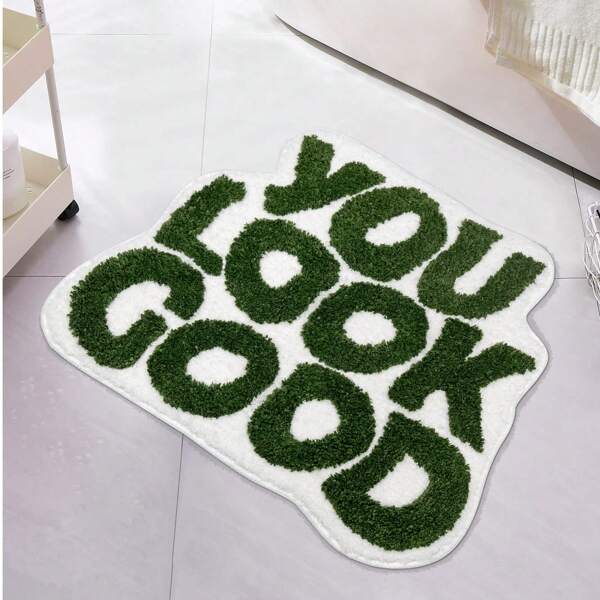 DeramHy home New Arrival 2024! DeramHy Home 1 Piece You Look Good Bath Mat  Bathroom Rugs Funny Cute Bathroom Decor Preppy Small Cool Rug Non Slip Microfiber Washable Absorbent Shower Rug