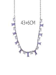 A Purple Crystal  Necklace For Women To Wear On A Daily Basis - Purple Crystal Necklace - View 3