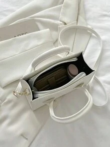 極簡黑色小方包,百搭手提包,經典工作單肩包