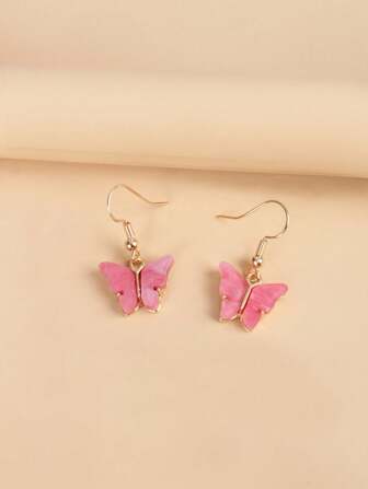 2 件彩色蝴蝶耳環