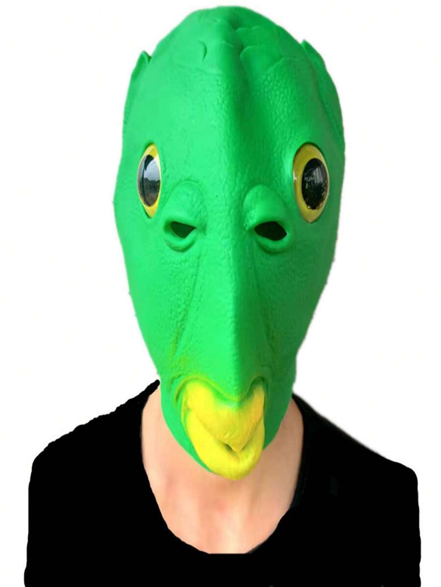 Christmas funny headgear - Green Fish Head - View 1