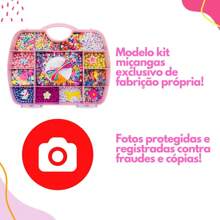 Kit Maleta Para Fazer Pulseiras 3200 Peças Miçangas Infantil