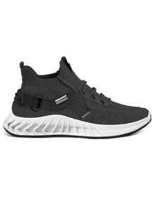 Tenis Deportivos De Hombre Para Correr Casuales Moda - Gris Oscuro - Ver 1