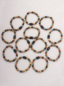 1 件十二星座手链男士十二星座手镯巨蟹座处女座狮子座天秤座手链男女友情礼物首饰 - 彩色 - 查看 5