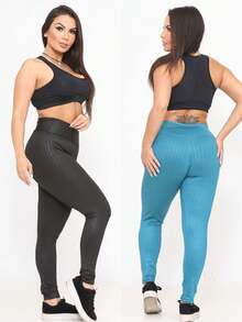 Women Leggings - 藍色 - 查看 1