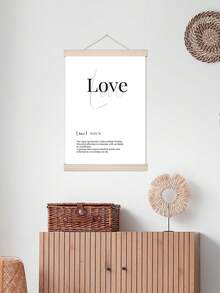 CHENCAI DIY無框畫，30x40cm啟發性文本禮品，帆布壁畫，適用於家居裝飾、教室裝飾、校輔辦公室、兒童房 - love-3040 附框 - 查看 3