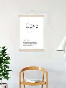 CHENCAI DIY無框畫，30x40cm啟發性文本禮品，帆布壁畫，適用於家居裝飾、教室裝飾、校輔辦公室、兒童房 - love-3040 附框 - 查看 4