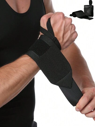 1 Pair And Women Padded Thumb Brace Strap Power Hand Support Bar Wristband Fitness Wrist Wraps Weight Lifting Gym Wrist Straps Cross Training Gym Gym Wristbands Accessories