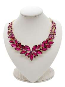 1 Peça Colar De Casamento De Cocktail De Babador De Cauda De Festa Fashionova Feminino, Elegante, Decorado Com Strass